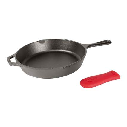 Lodge Cast Iron Skillet with Silicone Hot Handle Holder