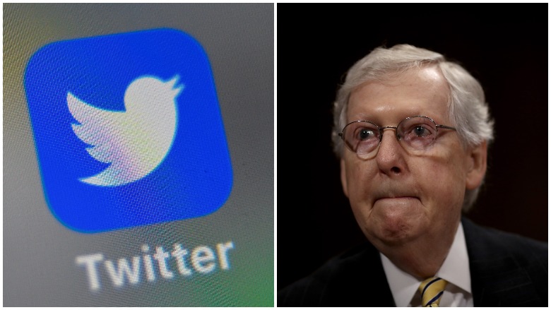 mcconell twitter hoax, mitch mcconnell coronavirus, mcconnell twitter coronavirus
