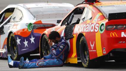 WATCH: Scary Moment Bubba Wallace Passes Out During Post-Race Interview