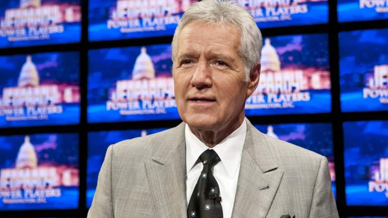 Alex Trebek at a taping of Jeopardy