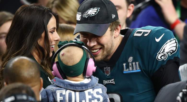 Chicago Bears QB Nick Foles and family