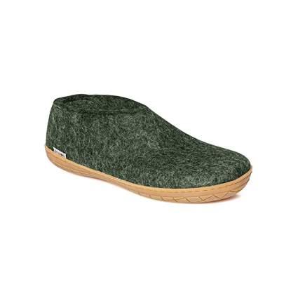 Glerups AR Unisex 100% Natural Wool Shoe with Rubber Sole