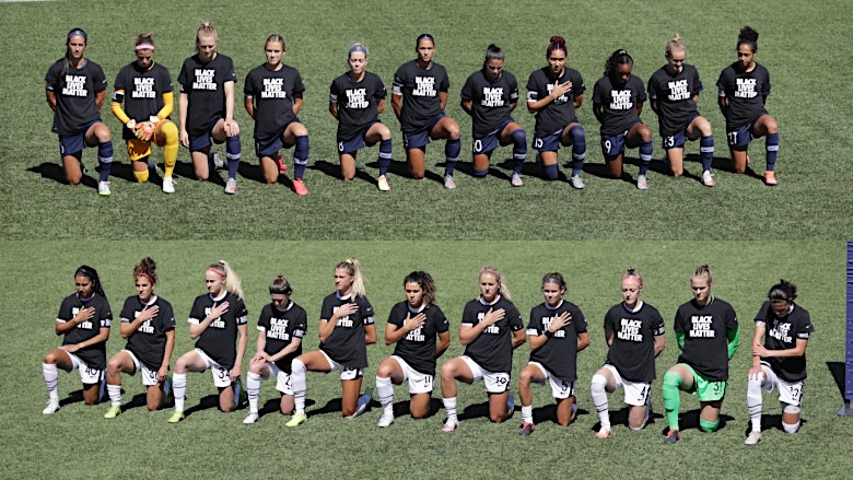 Watch Every Single Nwsl Athlete Kneels For National Anthem 