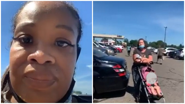 Kroger Karen Stands Behind Vehicle With A Stroller Heavy Com