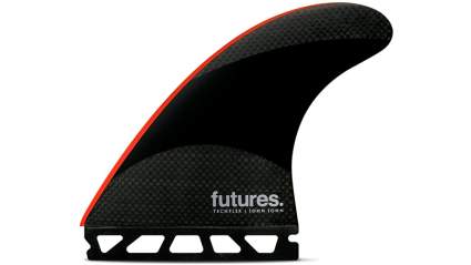 Futures Fins - JJ-2 Large TECHFLEX Thruster - Black/Bright RED