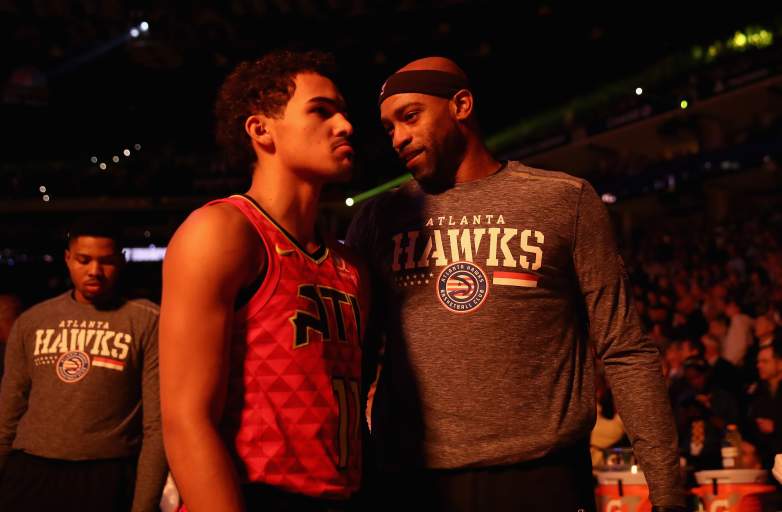 Vince Carter with Trae Young