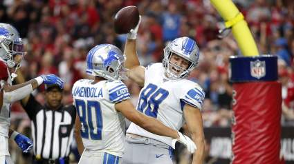 Lions’ T.J. Hockenson Works Out With All-Pro Tight End [WATCH]