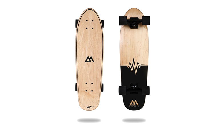 Skateboard completamente Board 55x16 cm Classics Cruiser con luces LED e 
