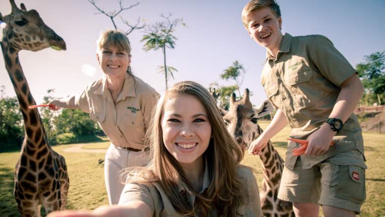 Terri, Bindi and Robert Irwin at the Australia Zoo.