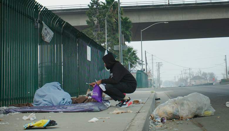 Mayor Michael Tubbs helping the homeless in Stockton, California.
