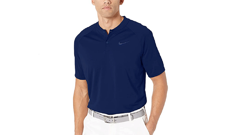 tiger woods collarless golf shirt