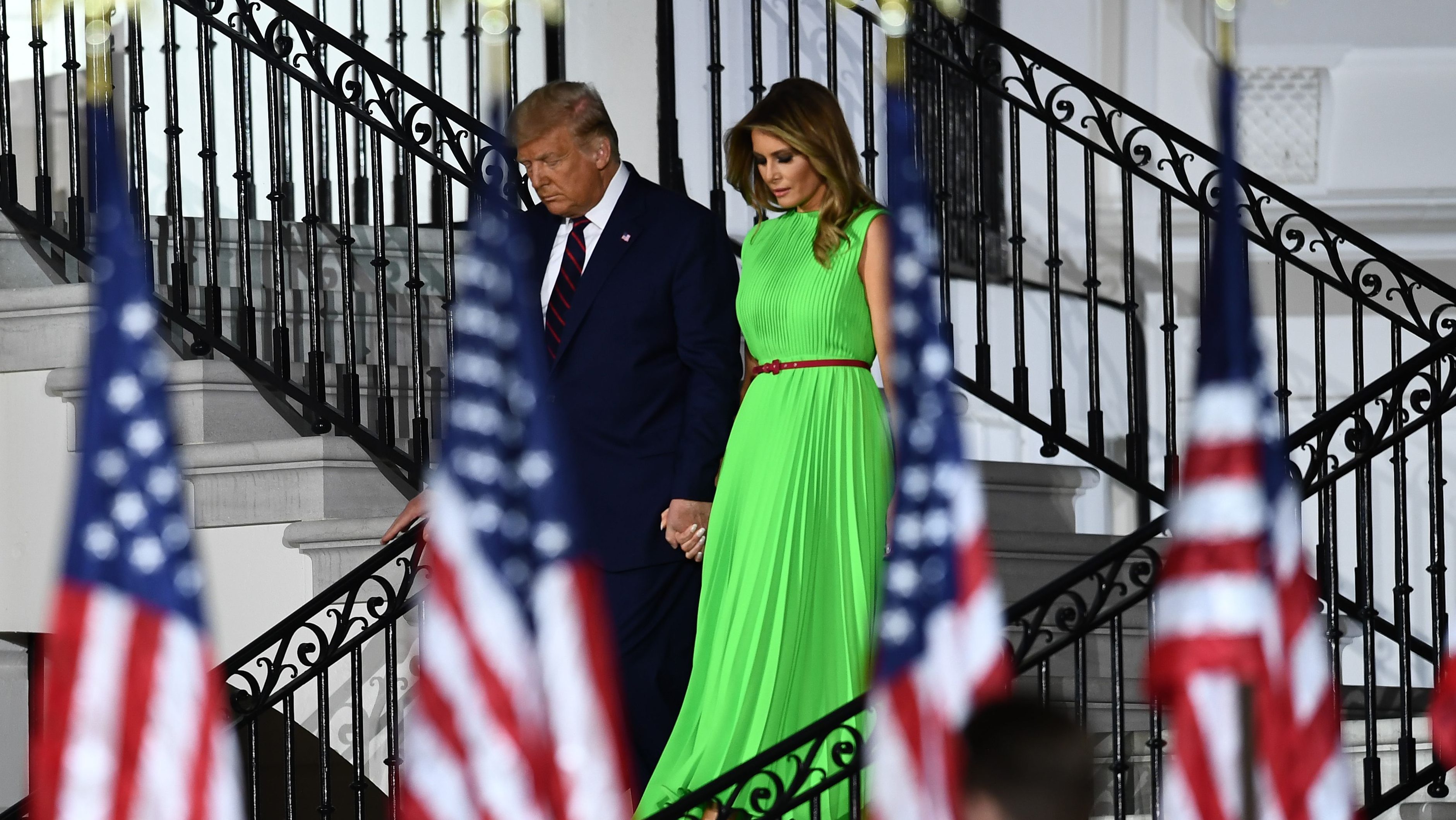 white and lime green dress