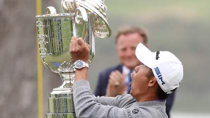 Collin Morikawa Dropped Trophy Top After PGA Championship Win [WATCH]