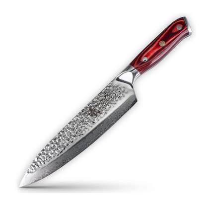 hammered 8 inch damascus steel chef knife