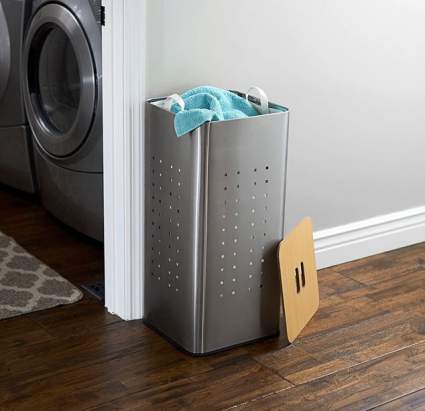 Household Essentials Square Metal Laundry Hamper