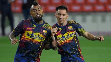 Messi & Vidal Share a Laugh Ahead of UCL Clash [LOOK]