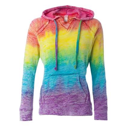 rainbow tie-dye sweatshirt