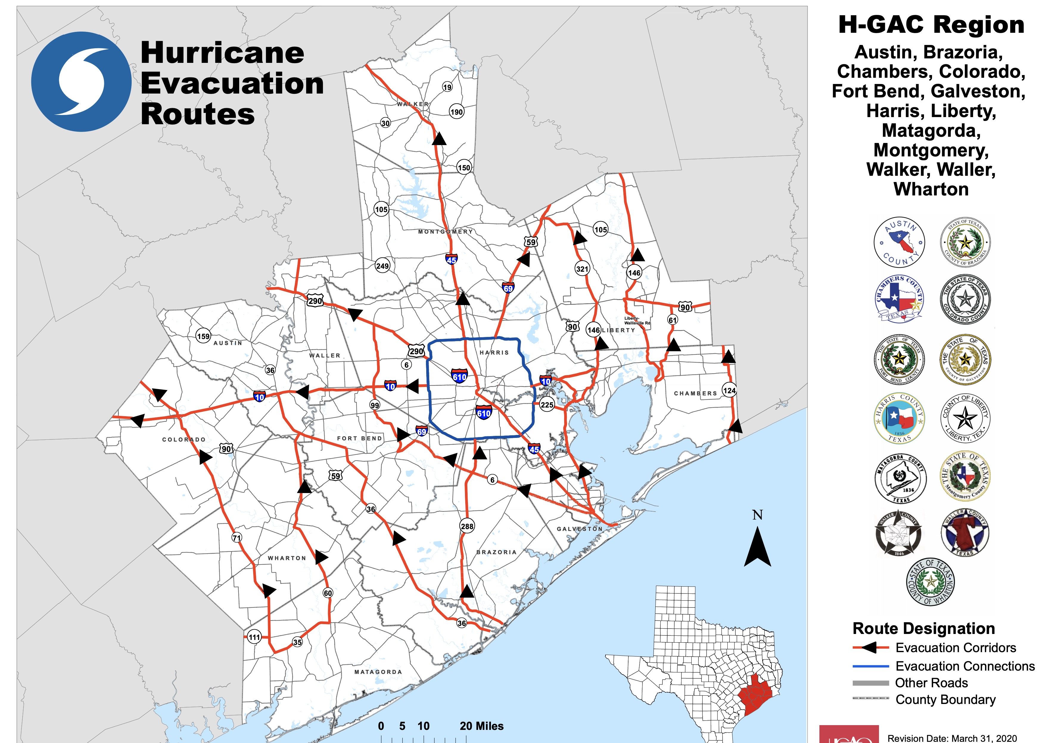 Hurricane Laura Evacuation Maps in Texas: Galveston, Houston & More 