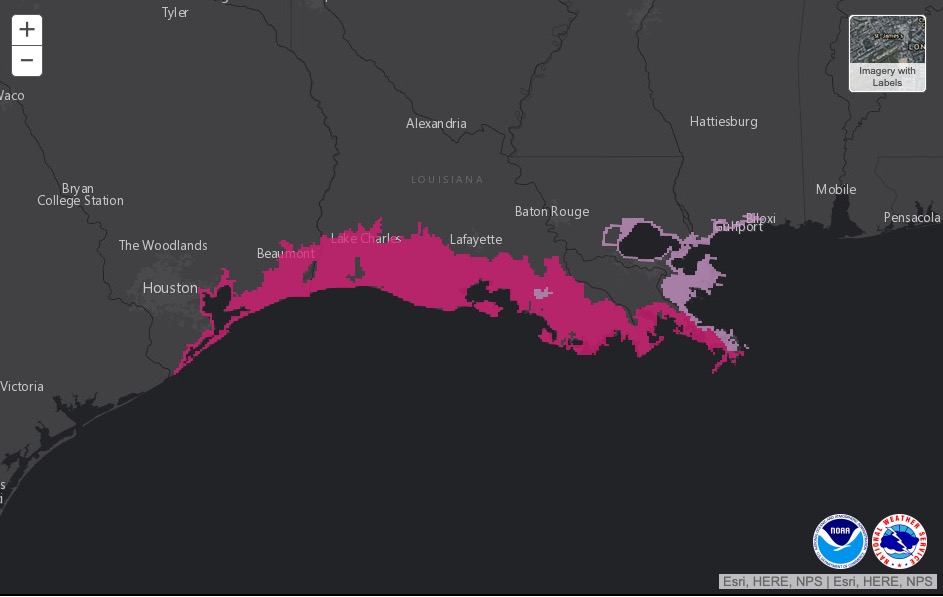 Hurricane Laura Storm Surge Map: Surge May Be 'Unsurvivable'