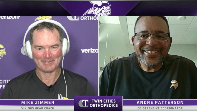 Mike Zimmer and Andre Patterson
