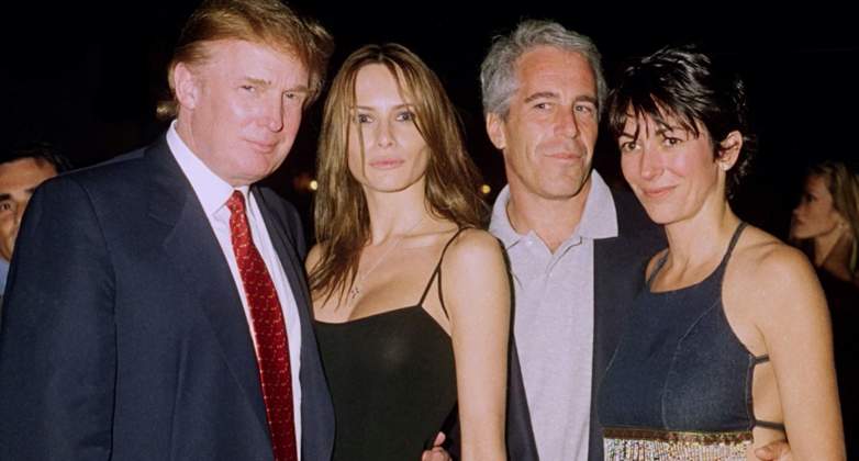 Donald Trump, wife Melanie, Jeffrey Epstein and Ghislaine Maxwell