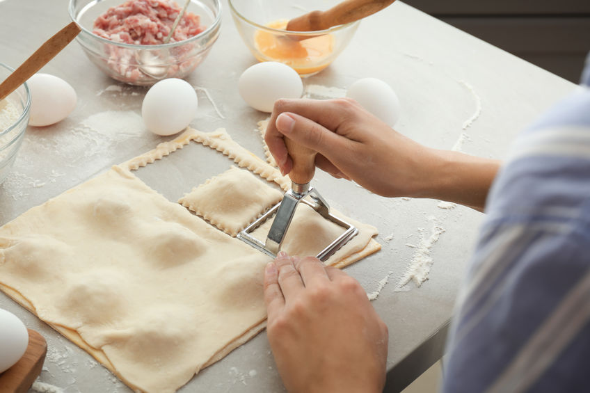 Easy Ravioli Maker Starter Kit | 3 Ravioli Mold Pasta Gift Set + Cookbook |  Ravioli Press Guide to Making Ravioli and Stamp Stuffed Pastas like