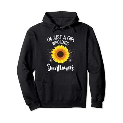 Black sunflower hoodie