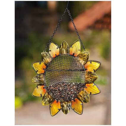 Sunflower shaped birdfeeder