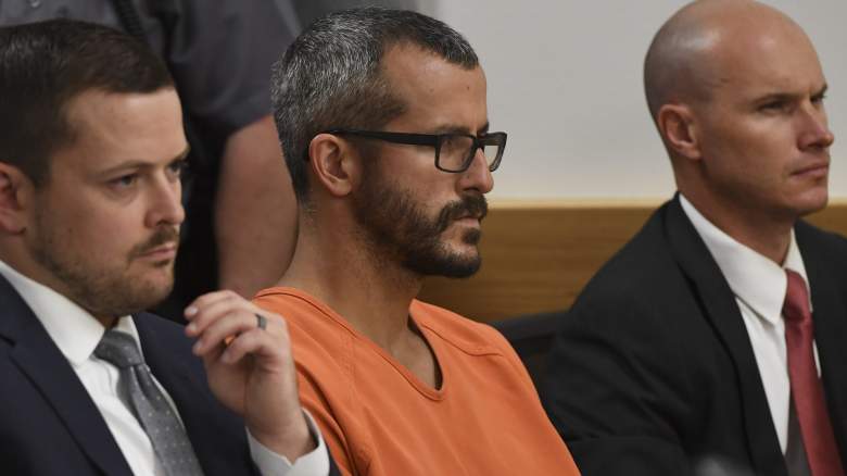 Christopher Watts is in court for his arraignment hearing at the Weld County Courthouse on August 21, 2018 in Greeley, Colorado. Watts faces nine charges, including several counts of first-degree murder of his wife and his two young daughters.