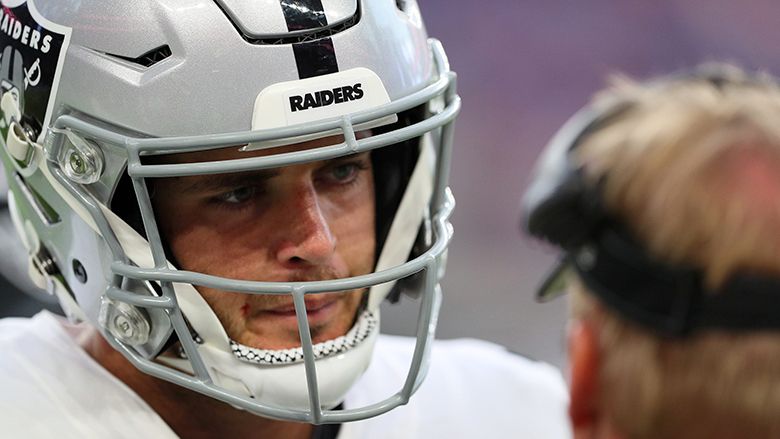 Jon Gruden wants Derek Carr to keep his wife's name out of his mouth