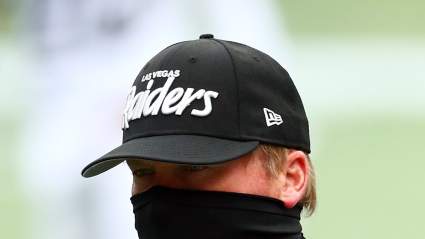 Raiders Jon Gruden Clowned For Thong-Like Face Mask Vs. Patriots