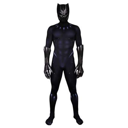 Joyfunny Mens Black Panther Jumpsuit Costume