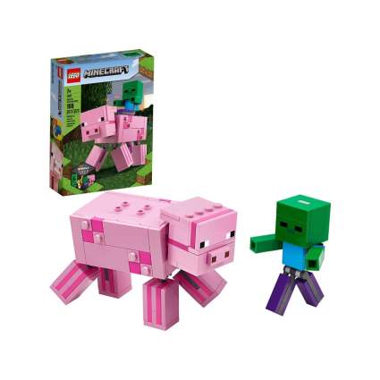 LEGO Minecraft Pig BigFig and Baby Zombie