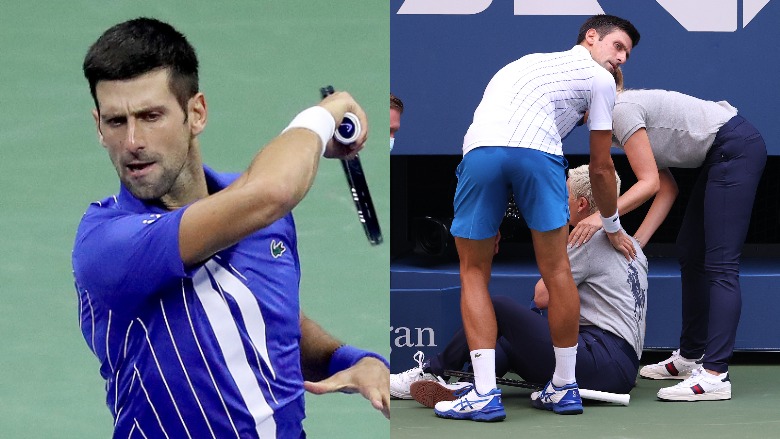 Novak Djokovic Defaulted After Striking Lineswoman With Ball [WATCH
