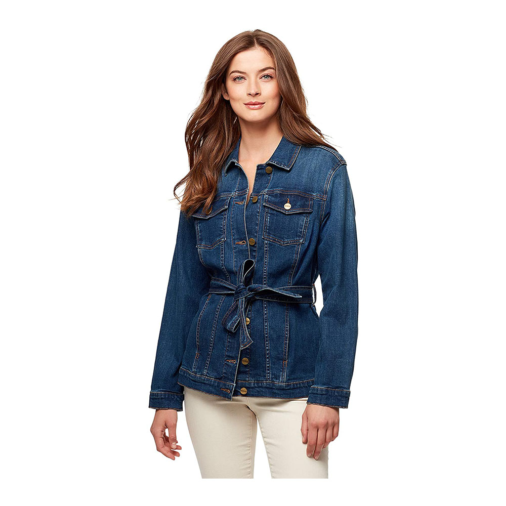 plus size fitted denim jacket