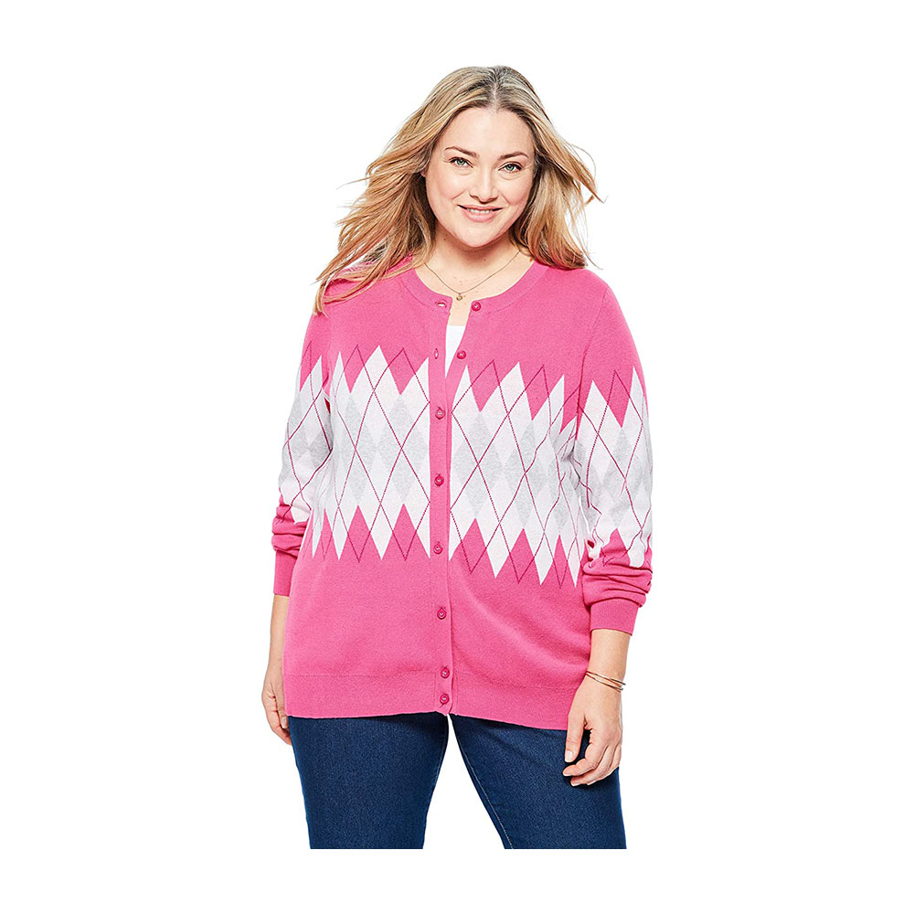 women's plus size argyle sweaters