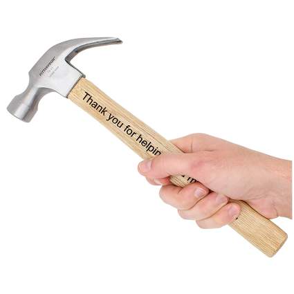 engraved wood handle hammer