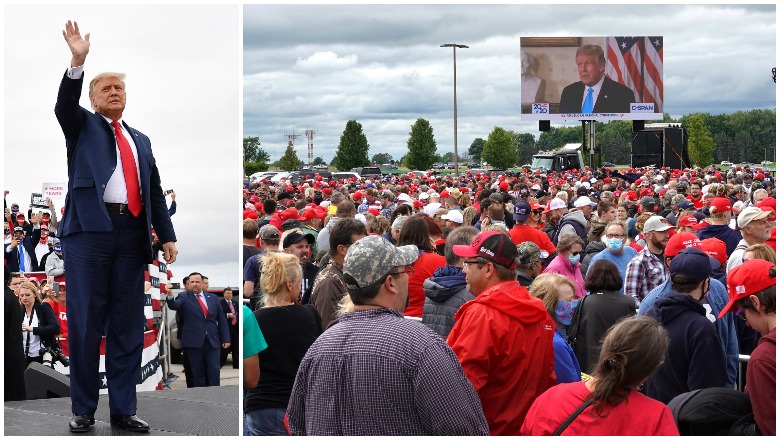 How Many Attended Trump’s Michigan Rally? Crowd Photos In Freeland ...