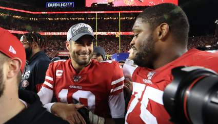 49ers OL on Jimmy Garoppolo Critics: ‘How Dare You Doubt My Dude?’
