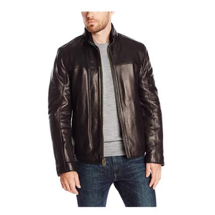 cole haan men's leather jacket