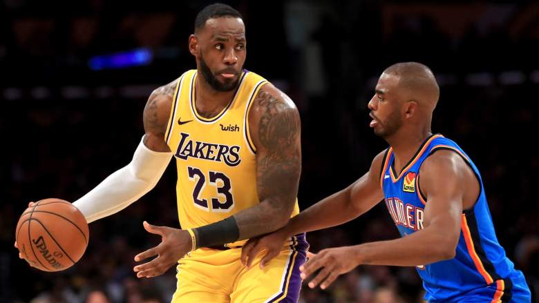 Lakers star LeBron James, left, and good friend Chris Paul.