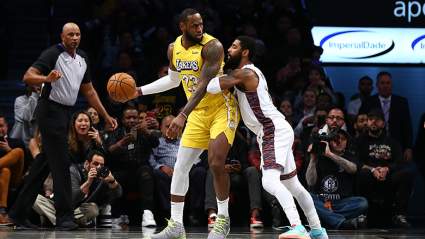 Lakers Champ ‘Happy’ Kyrie Irving, James Harden & Kevin Durant Teamed Up