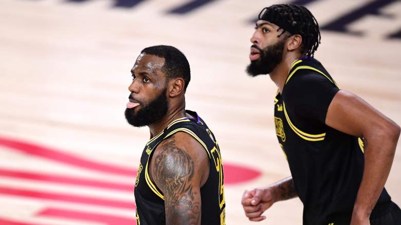 LeBron James, left, and Anthony Davis of the Lakers.