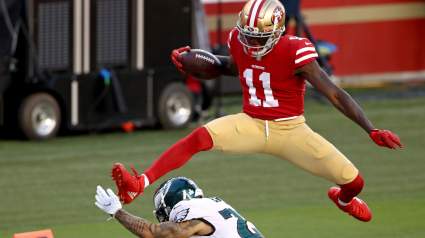 Eagles Safety Gets Crazily Hurdled by 49ers Rookie WR [WATCH]