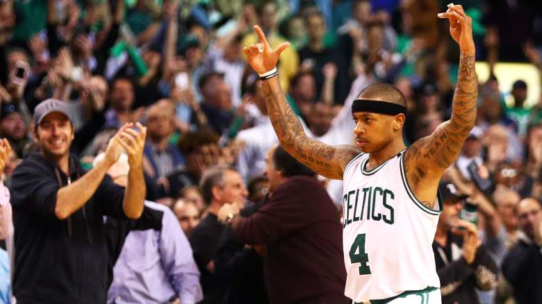Isaiah Thomas with the Celtics in 2017