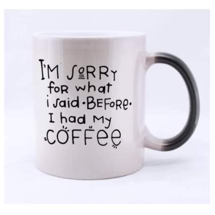 apology coffee mug