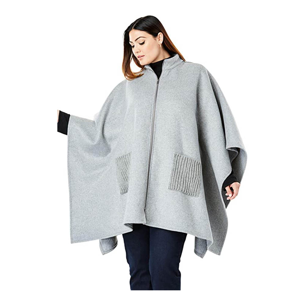 plus size cape coat