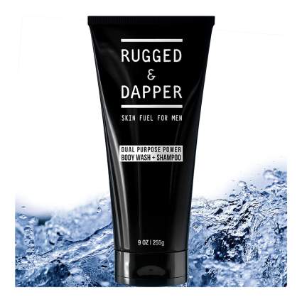 Black Rugged & Dapper hair and body wash bottle