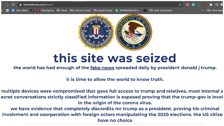 Trump website hacked