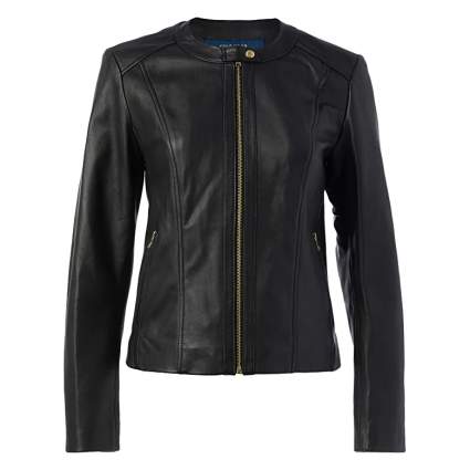 cole haan leather jacket